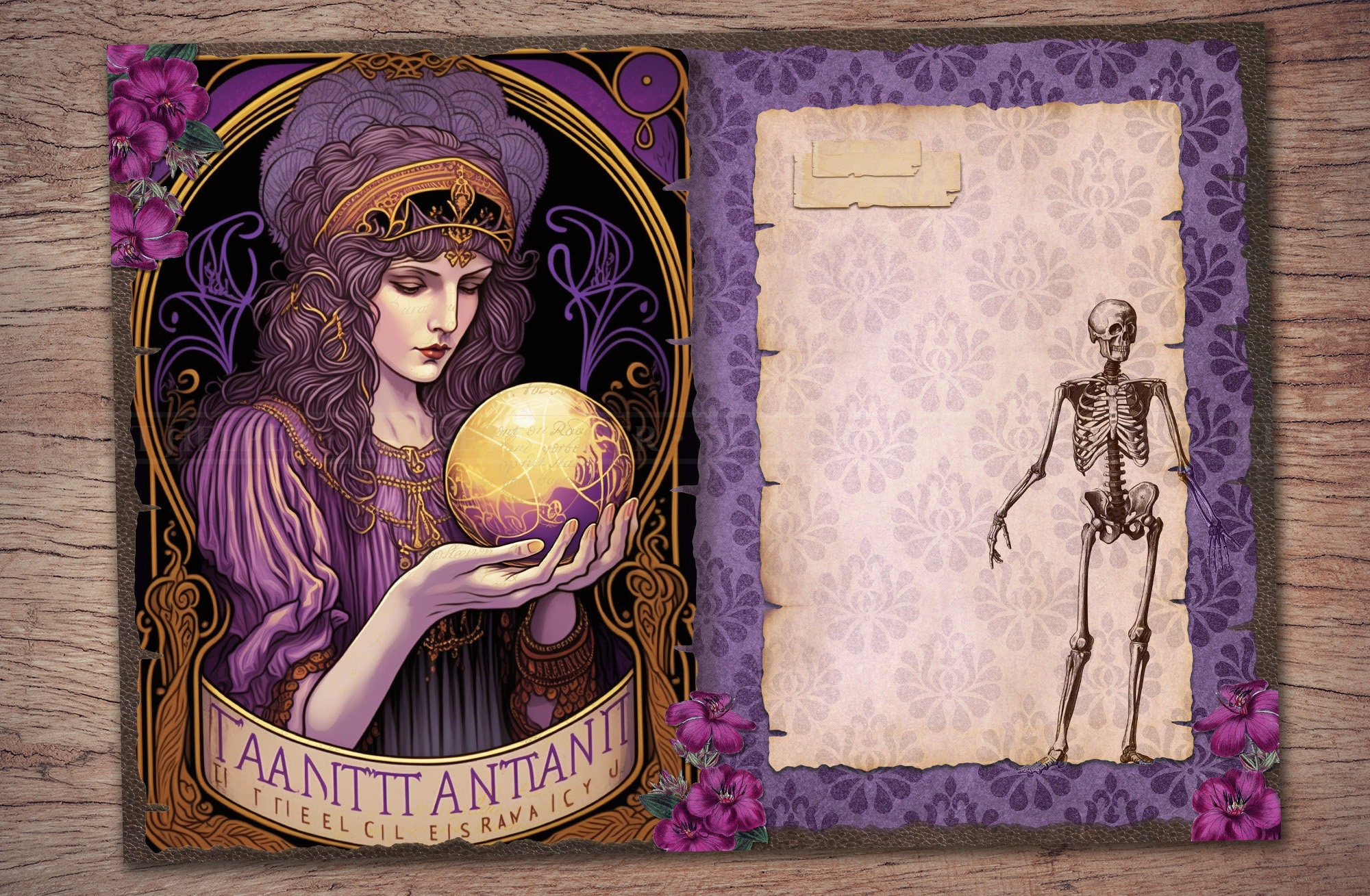 Fortune Teller Junk Journal Kit (printable JPG Pages With Ephemera ...