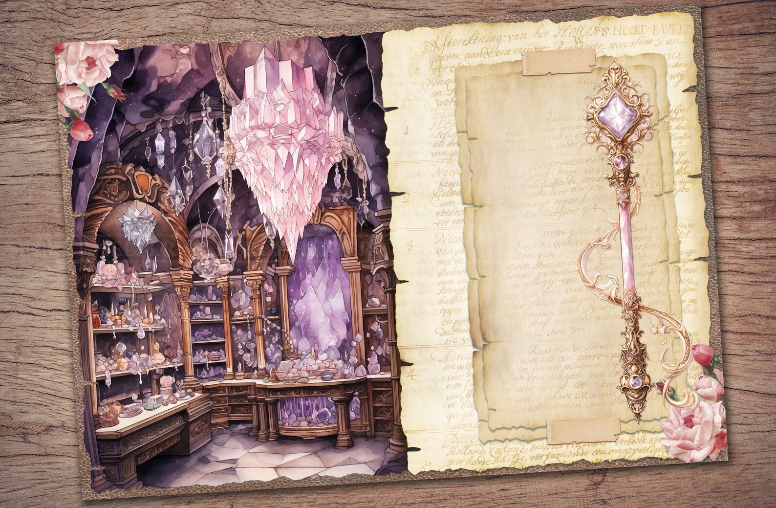 The Old Wand Shop Junk Journal Kit (printable JPG Pages With Ephemera ...