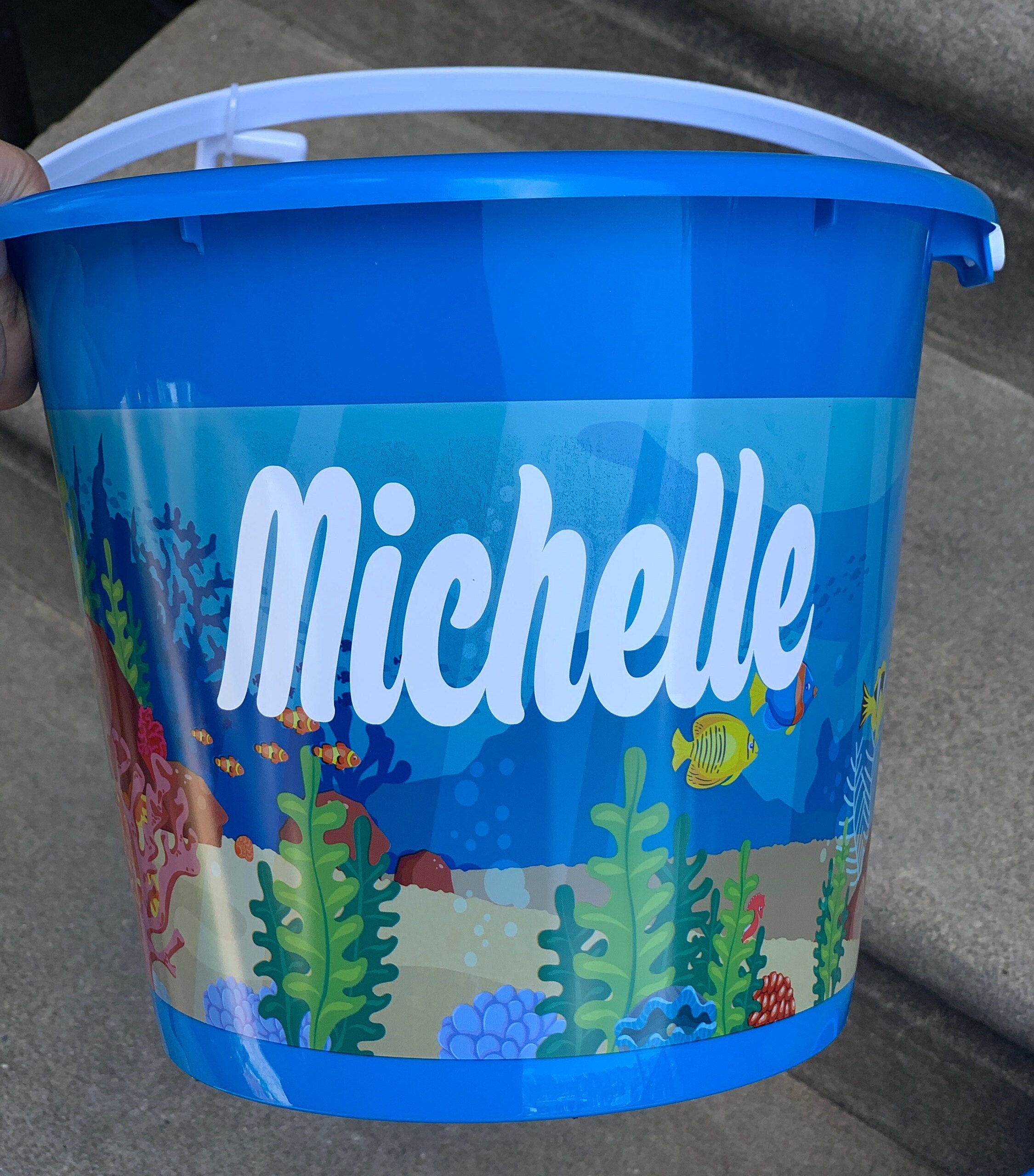 Personalized Beach Bucket With Shovel, Ocean Party Favor - Etsy