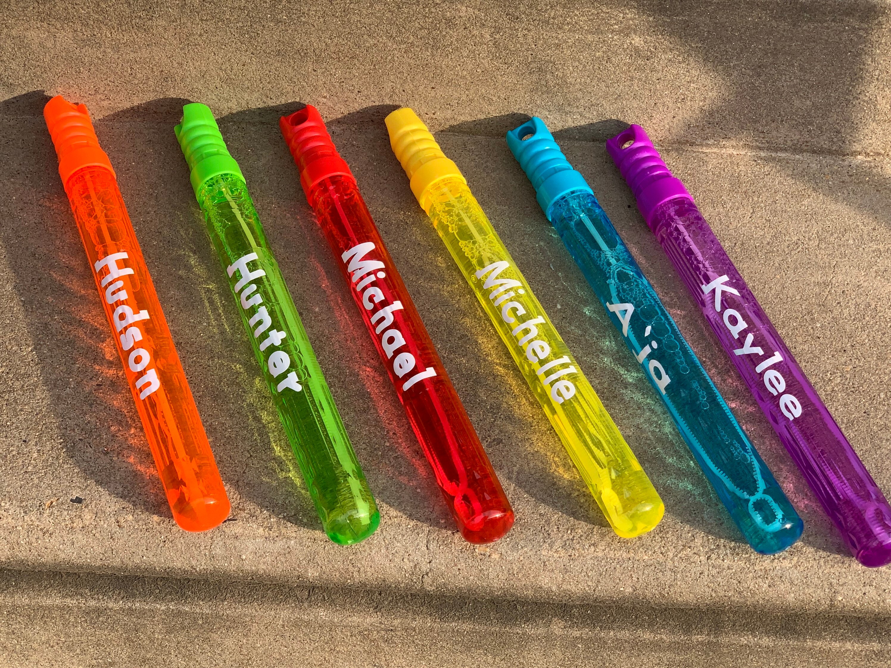 Personalized Bubble Wands/ Party Favors/ Outdoor Fun/ Etsy