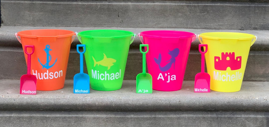 Cute Personalized Fun Beach Sand Buckets for Kids/sand Pails/beach Toys