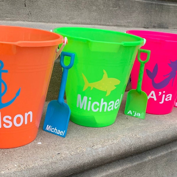 Personalized fun beach sand buckets for kids/sand pails/ fun beach toys for kids/ personalized toys/fun sand toys/beach pails/summer sale