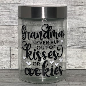 Glass cookie or candy jar/ Mother’s Day gift for grandma /cookie jar gift for grandma/mom