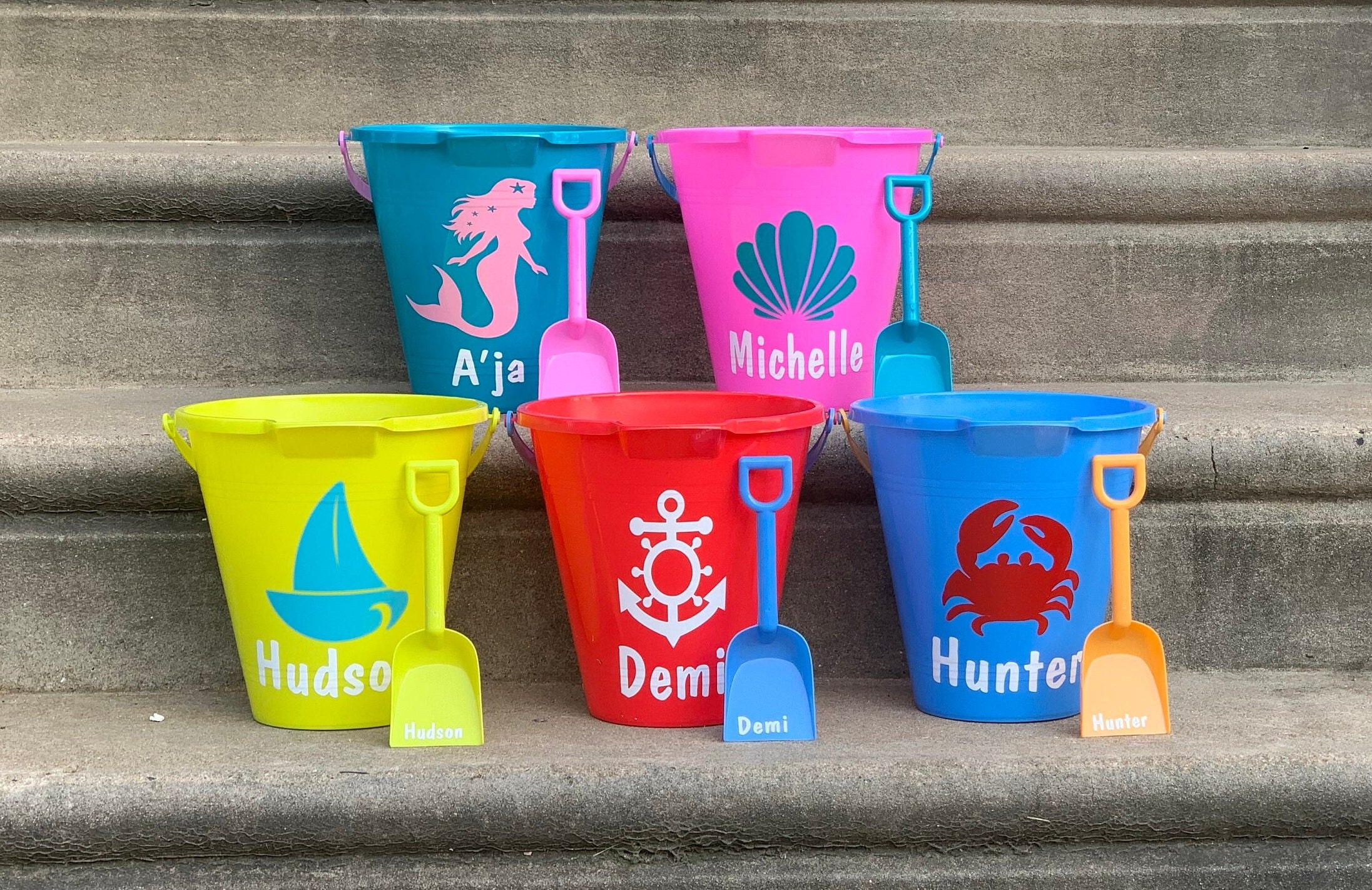 Personalized Fun Beach Splash Buckets for Kids/sand Pails/ Fun Etsy