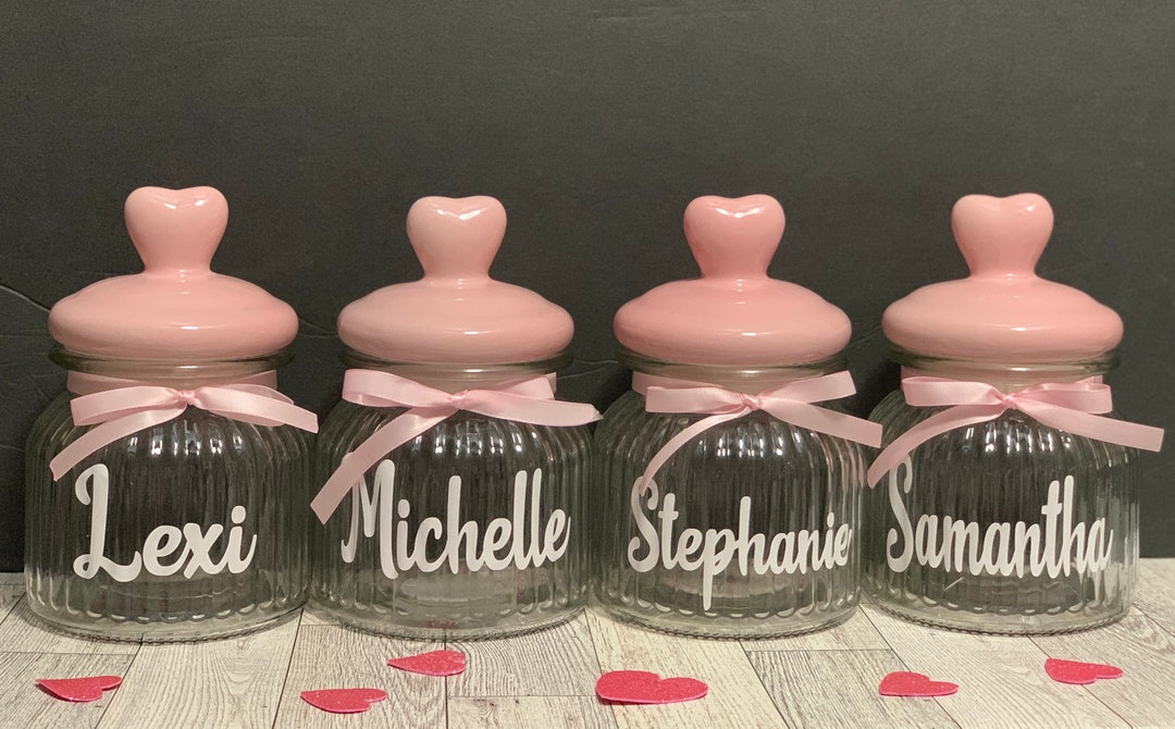 Personalized Love Jar With Heart Lid, Glass Jar With Heart Lid, Gift