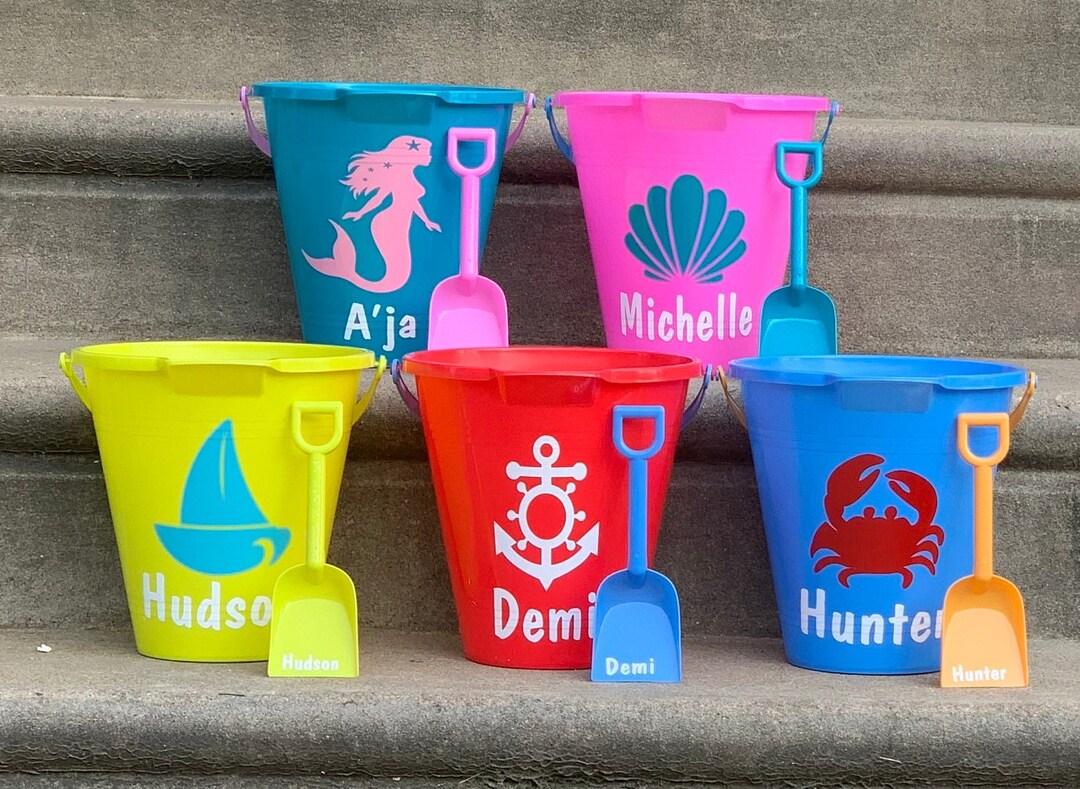 Personalized Fun Beach Sand Buckets for Kids/sand Pails/ Fun Etsy