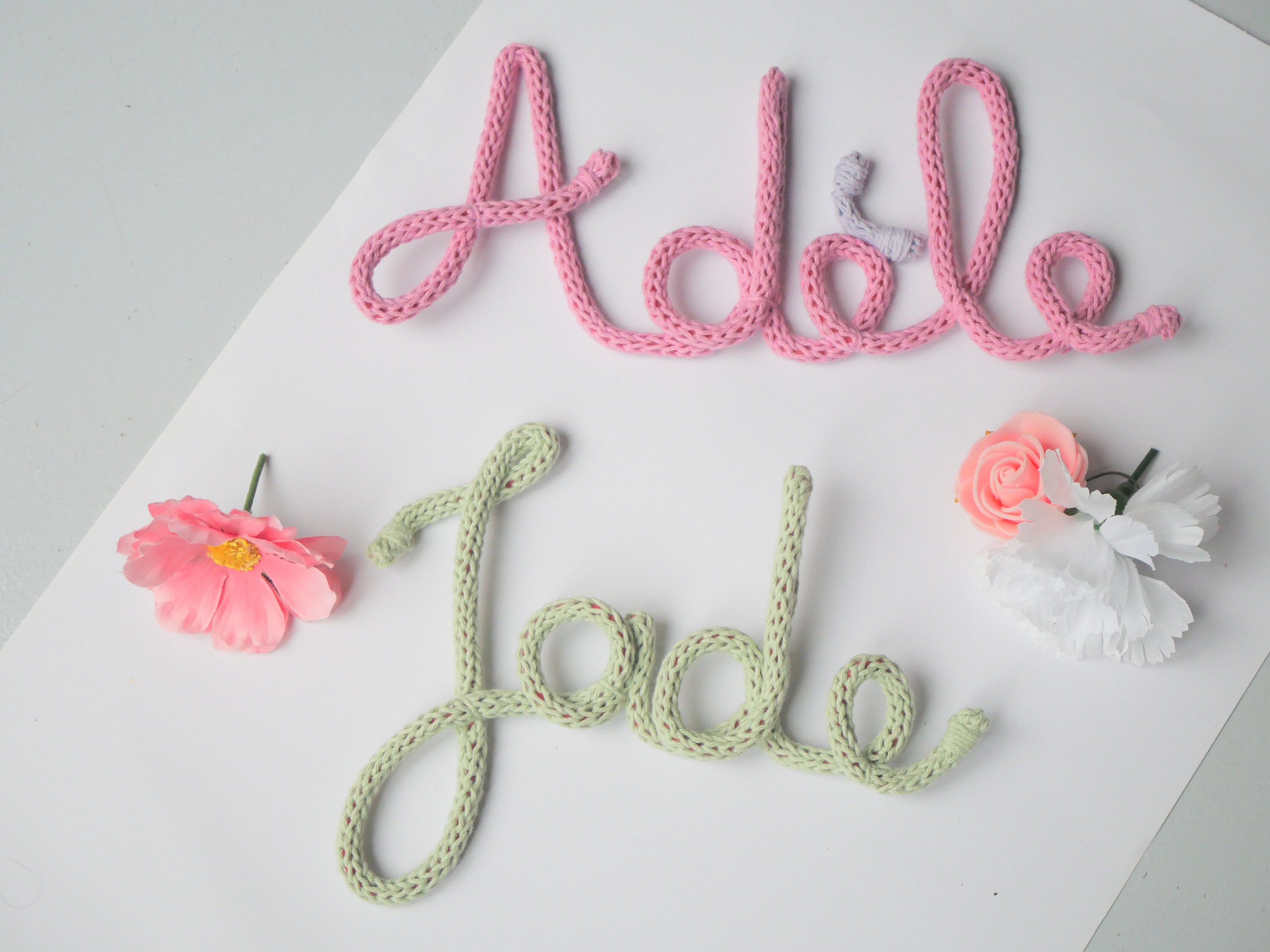 Prénom Personnalisable en Tricotin