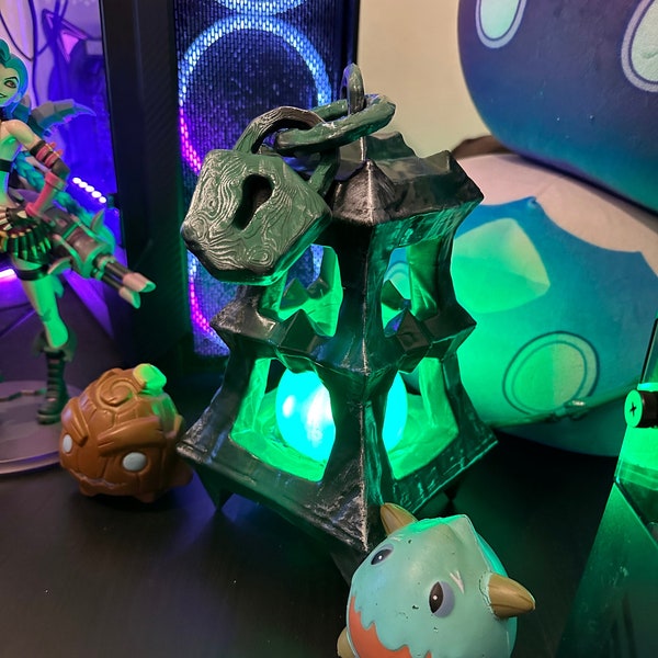 Thresh Lantern - 3D-geprinte replica - LED-tafellamp - handgemaakt - gaming desk led-cadeau