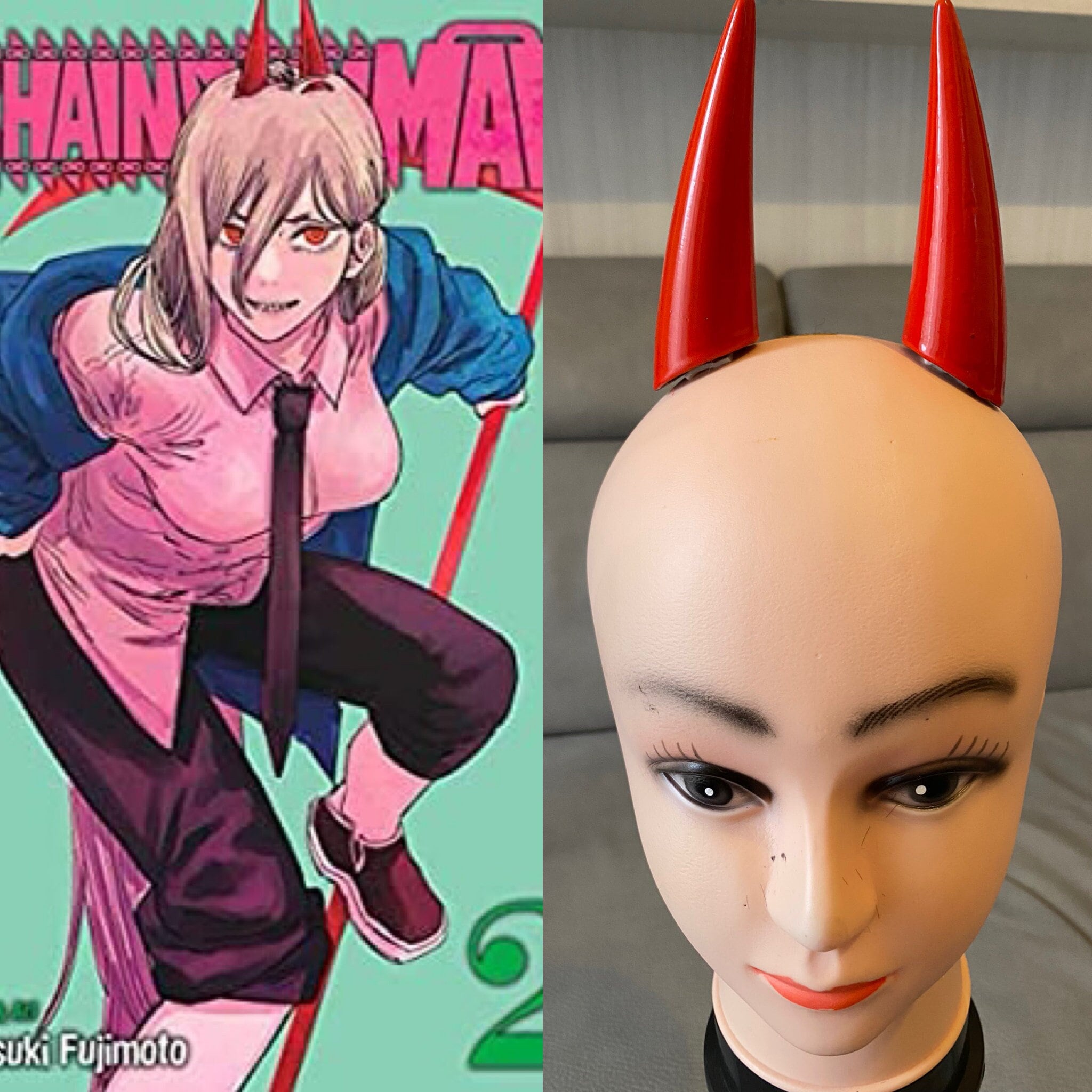 Power chainsaw Man Horns for Cosplay Headwear Etsy India