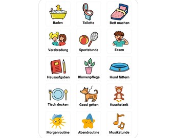 Sticker sheets for the TaskSlider kindergarten