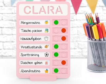 Magnetic visual schedule for kids | Daily routine | Montessori daily planner | Visual to-do list for children