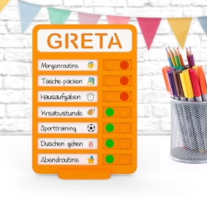 Magnetic Visual Homework Planner for Kids | Montessori Daily Planner | Daily Routine | Visual To-Do List for Children