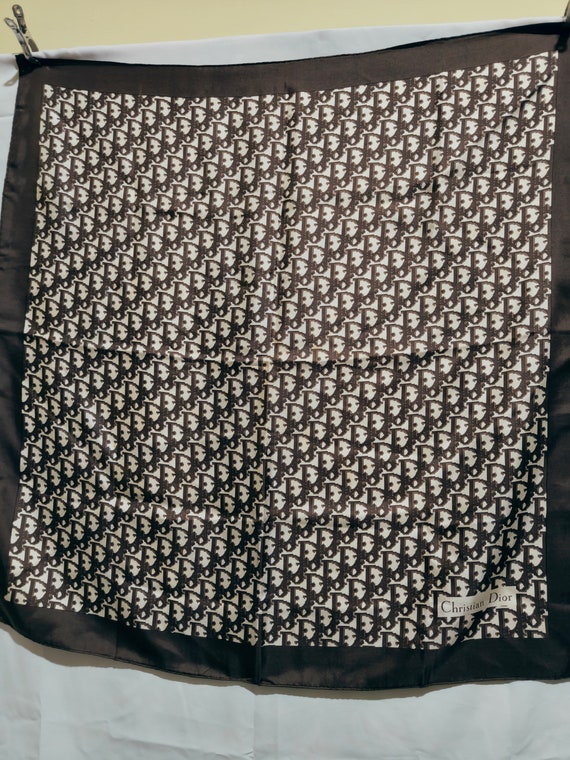 Christian Dior Monogram Brown Scarf - image 6