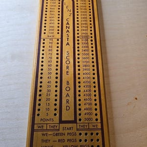 Vintage Sidney Lenz Contract Bridge Score Board And Colored Pegs