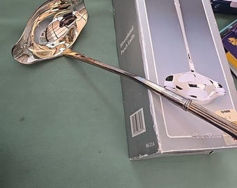 VTG sierlijke verzilverde punch pollepel