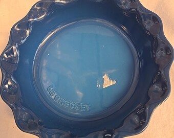 Assadeira canelada Le Creuset Heritage nova - Azul-petróleo escuro - Cor descontinuada - Sem caixa