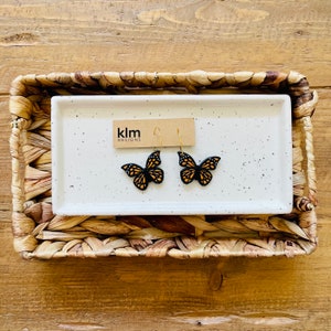 Monarch Butterfly Hoops  l  Spring Collection  l  Lightweight Polymer Clay Earrings