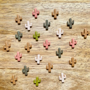 Mini Cactus Studs l  Summer Desert Sun Cactus Collection  l  Lightweight Polymer Clay Statement Stud Earrings
