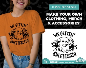 Funny Ghost Wine SVG: Halloween Party Shirt Design (Digital Download)