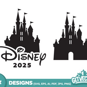 2025 Disneyland Castle Family Vacation SVG PNG Clipart (Digital Download)