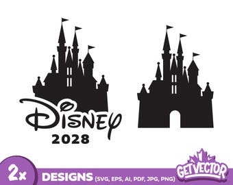 VIAJE FAMILIAR 2028 (camiseta de vacaciones, castillo de Disney, imágenes prediseñadas, descarga digital, camiseta de Disneyland, camisetas familiares, vacaciones familiares, Cricut, vinilo)