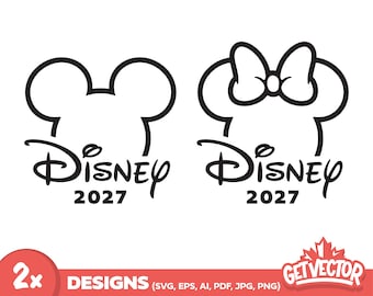 VIAJE FAMILIAR 2027 (camisetas de vacaciones, orejas de ratón, imágenes prediseñadas, descarga digital, camisetas de Disneyland, camisetas familiares, vacaciones familiares, Cricut, vinilo)