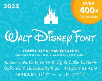 Mickey Mouse Font: Letters, Numbers, Symbols SVG PNG (Digital Download)