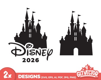 2026 Disneyland Family Trip SVG: Castle Vacation Design (Digital Download)