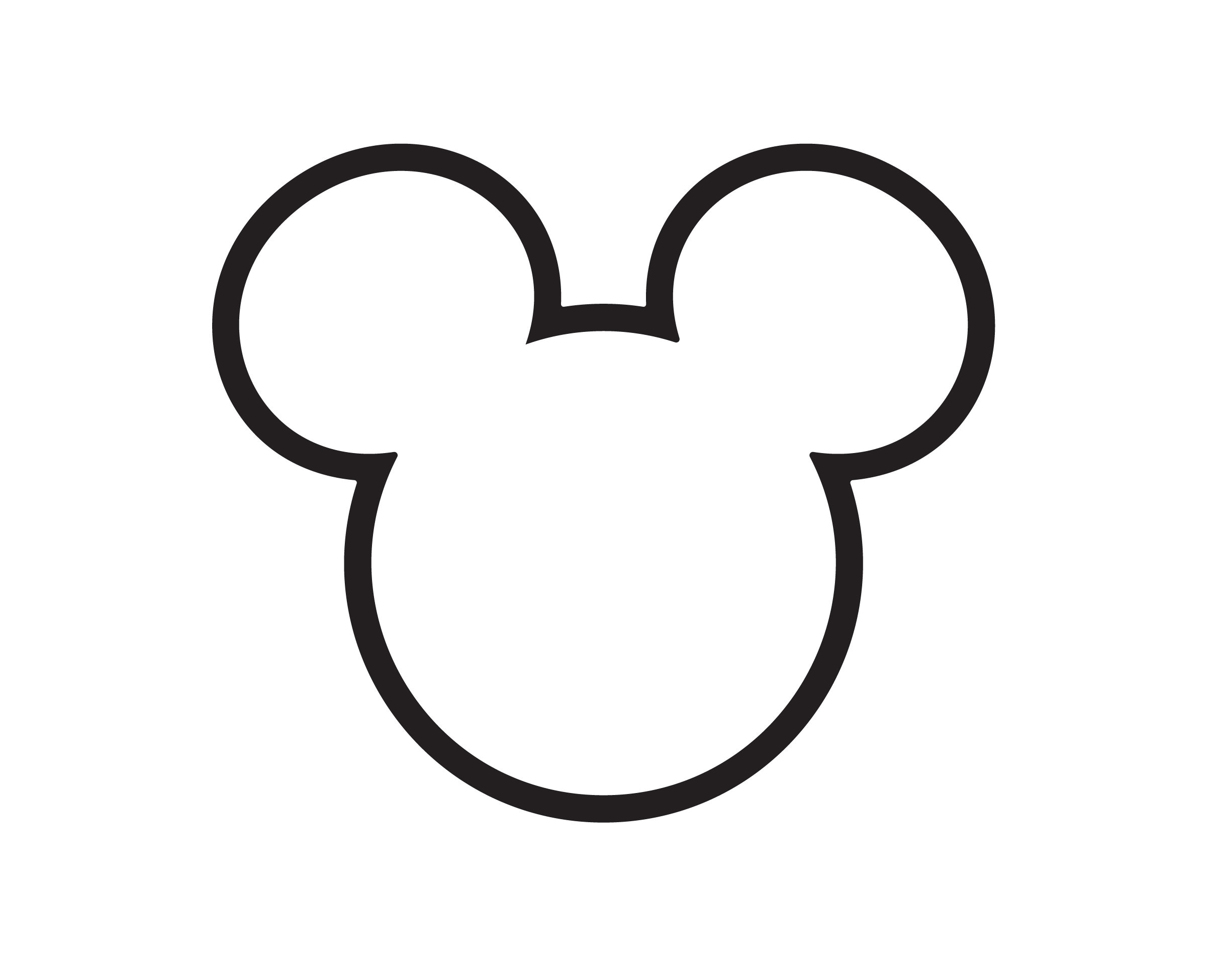 ミッキーマウスとミニーマウスの耳のシルエット：SVG、PNG、クリップ