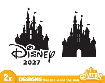 VIAJE FAMILIAR 2027 (camiseta de vacaciones, castillo de Disney, imágenes prediseñadas, descarga digital, camiseta de Disneyland, camisetas familiares, vacaciones familiares, Cricut, vinilo)