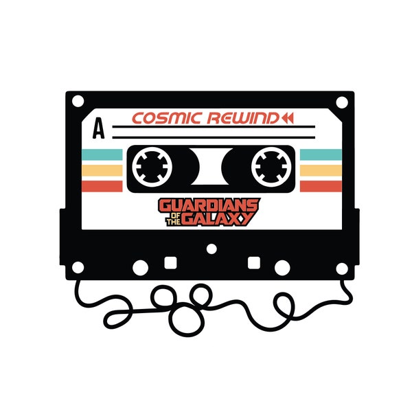 GoG Cosmic Rewind Cassette svg for Cricut/Silhouette, perfect for vacation shirts