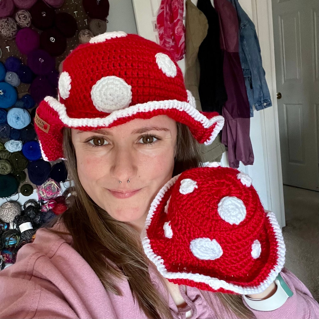 Mushroom Hat Crochet Cottagecore Mushroom Hat Cap Mushroom Etsy