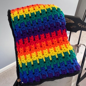 Cat Stitch Blanket, Baby Blanket, Throw Blanket, Large Crochet Blanket