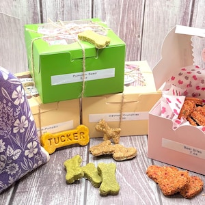 Personalized Puppy Welcome Home Gift Box: Organic Dog Treat Variety