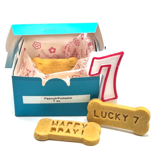 Personalized Birthday Bones for Dog, Custom Gotcha Day Gift, Grain Free Cookies, Healthy Peanut Butter Treat, Unique Party Present