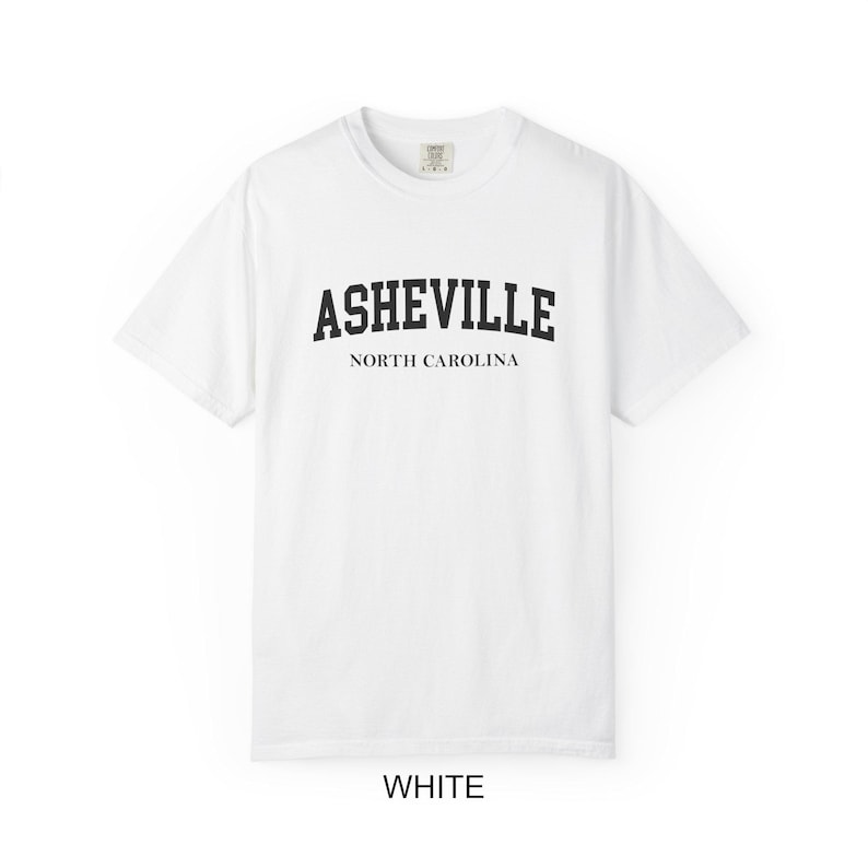 Asheville North Carolina Comfort Colors® T-Shirt | Vintage College Style Asheville NC Tee image 3