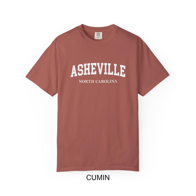 Asheville North Carolina Comfort Colors® T-Shirt | Vintage College Style Asheville NC Tee image 15