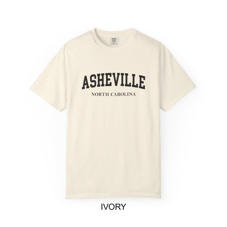 Asheville North Carolina Comfort Colors® T-Shirt | Vintage College Style Asheville NC Tee image 5