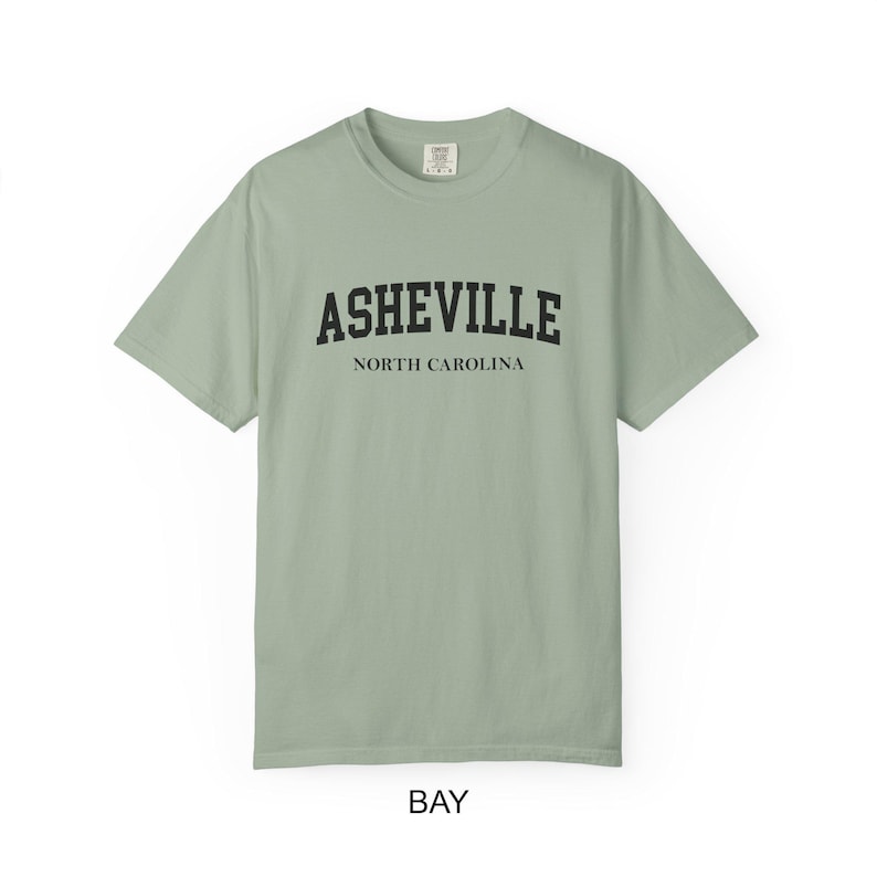 Asheville North Carolina Comfort Colors® T-Shirt | Vintage College Style Asheville NC Tee image 4
