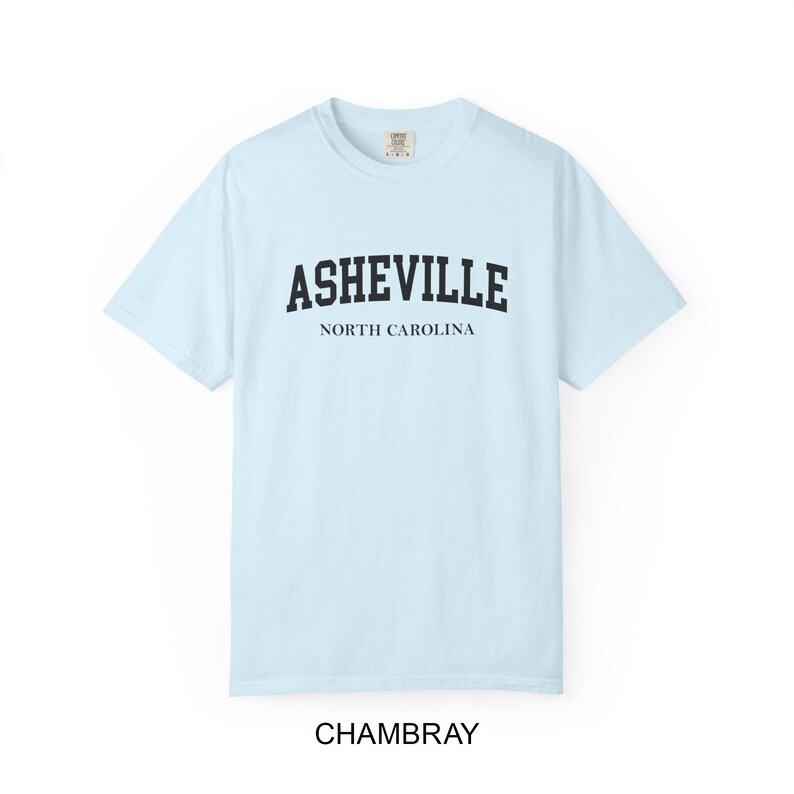Asheville North Carolina Comfort Colors® T-Shirt | Vintage College Style Asheville NC Tee image 7