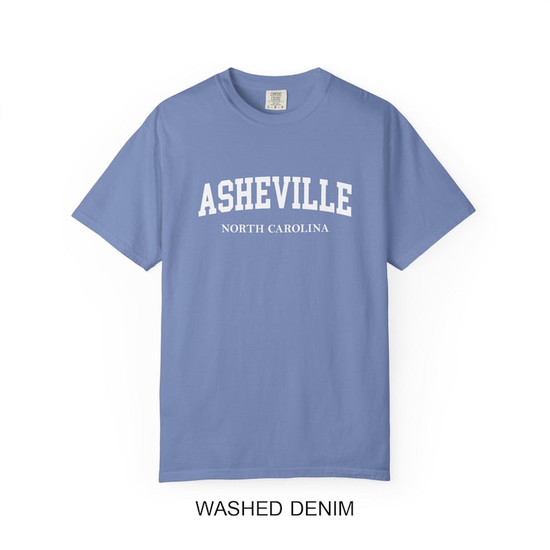 Asheville North Carolina Comfort Colors® T-Shirt | Vintage College Style Asheville NC Tee image 10