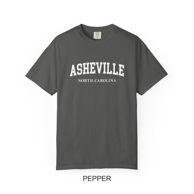 Asheville North Carolina Comfort Colors® T-Shirt | Vintage College Style Asheville NC Tee image 6