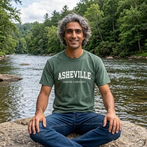 Asheville North Carolina Comfort Colors® T-Shirt | Vintage College Style Asheville NC Tee image 2