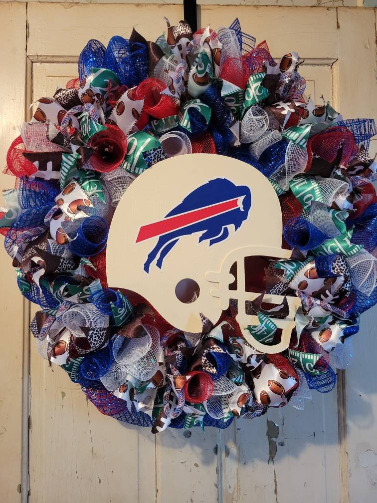 Buffalo Bills Inspired Mesh Wreath Home