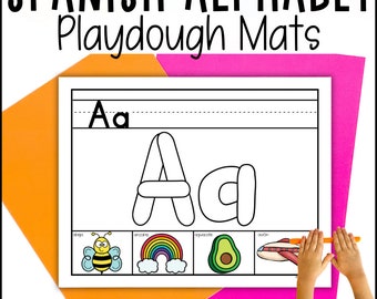Traza el Alfabeto | Spanish Alphabet Playdough Mats | ABC Mats in Spanish | Pre-k, Kindergarten, Homeschool Activities | Fine Motor Mats