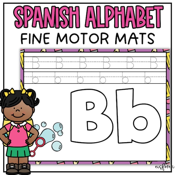 Spanish alphabet play dough mats | Preschool printable| Play doh mats | Abc play doh mats | Homeschool activity | ABC tracing for Homeschool