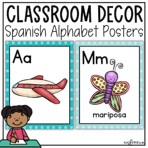Classroom Decor |Spanish Alphabet Posters | Homeschool Decor| El Alfabeto| Letter Posters | Alphabet Posters | Educational Posters
