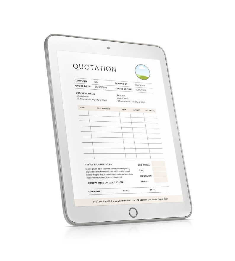 Quotation Template, Small Business Template Bundle, Modern Client Quote ...