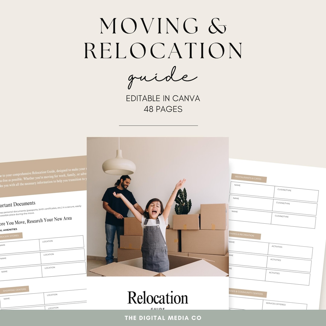 Relocation Guide Printable | 48-page Real Estate Client Welcome Packet ...