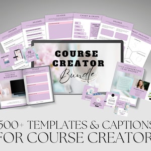 Canva Course Creator Bundle, Course Creator Templates, Course Template Bundle, Course Creator Toolkit, Editable Canva Templates, Influencer